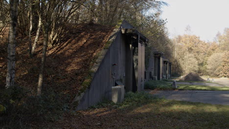 munition bunkers in forest