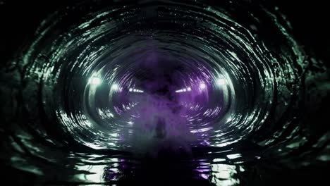 túnel subterráneo con agua
