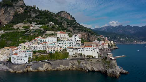 this town was builded on top of a rock: amalfi, italy