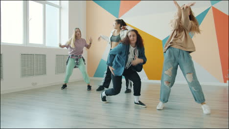 young women practicing dance