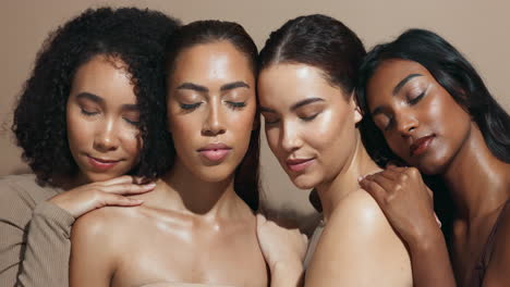 diverse group of smiling women