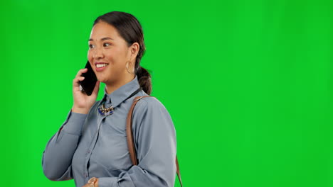 Llamada-Telefónica,-Sonrisa-Y-Tiempo-Con-Una-Mujer-De-Negocios