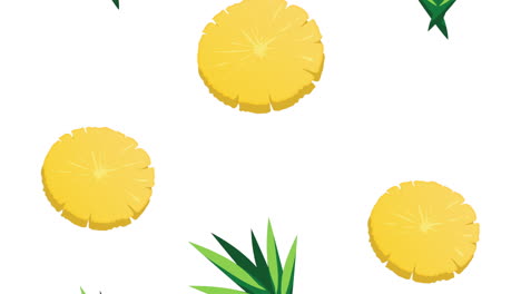 tropical pineapples fresh fruits pattern