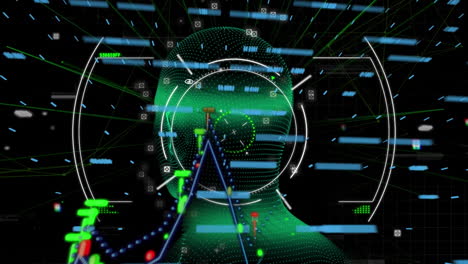 animación del modelo de cabeza humana, visor, gráficos y fallo en fondo negro