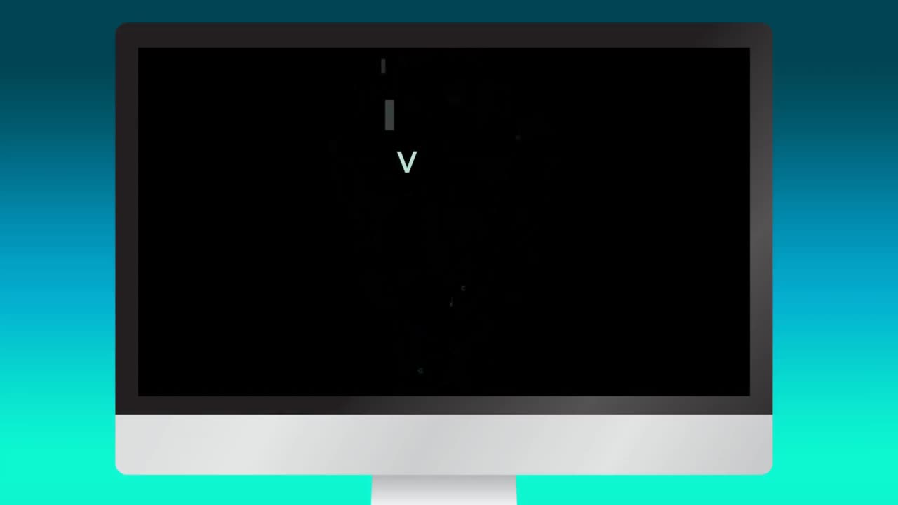 컴퓨터 스크린 에 있는 단어 들 로 구성 된 전구 의 애니메이션