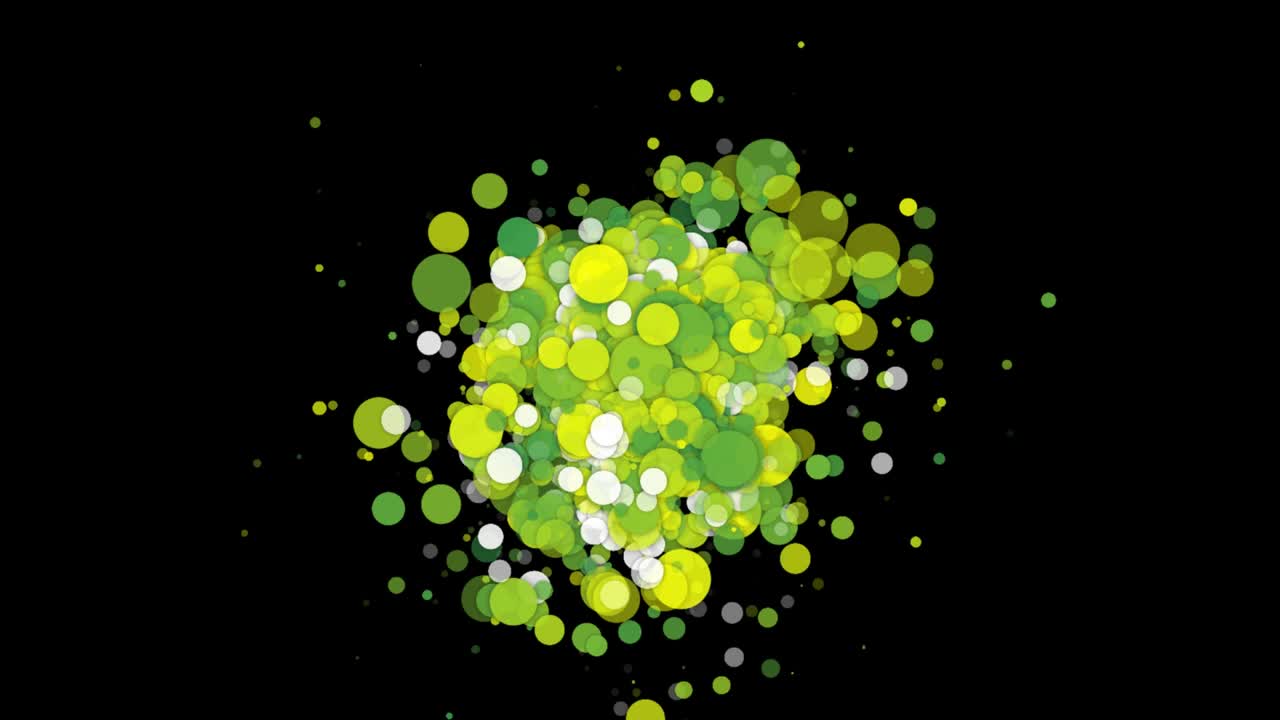 블랙 스크린에서 추상적인 원