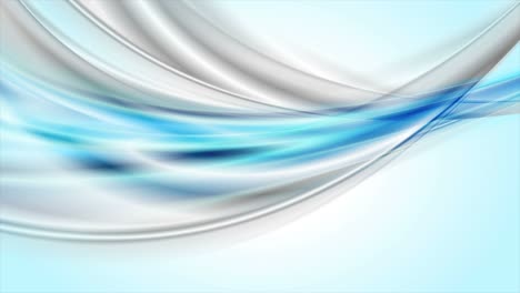 fondo de movimiento abstracto de ondas lisas brillantes de color gris azul