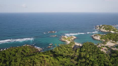 cabo san juan's serene coves viewed from tayrona national park - aerial