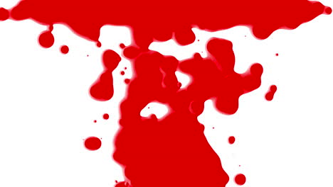 flowing abstract liquid red splashes spots on white gradient