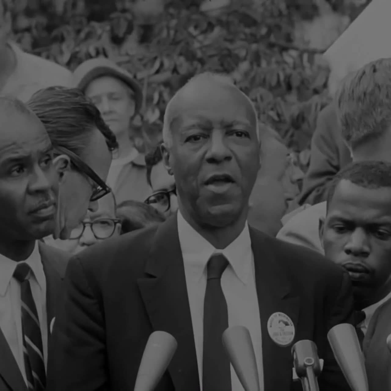 1963년 시민권에 대해 연설하는 필립 랜돌프 1