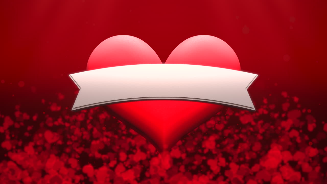 발렌타인 데이 6에 애니메이션 근접 촬영 모션 로맨틱 하트