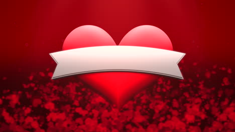 animation closeup motion romantic heart on valentines day 6