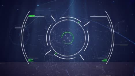 animation of interference over scope scanning and web of connections