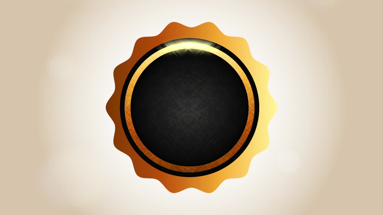Gold and Black Badge Design
