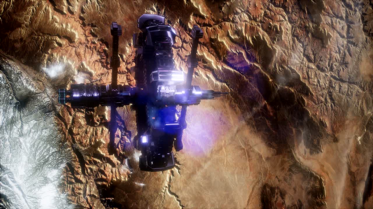 Earth and outer space station iss