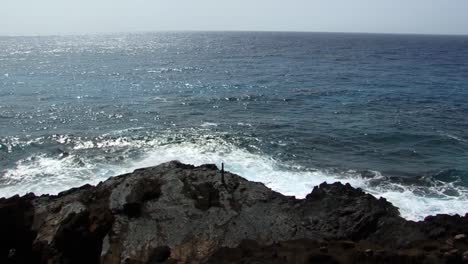 halona beach cove and blowhole, oahu, hawaii