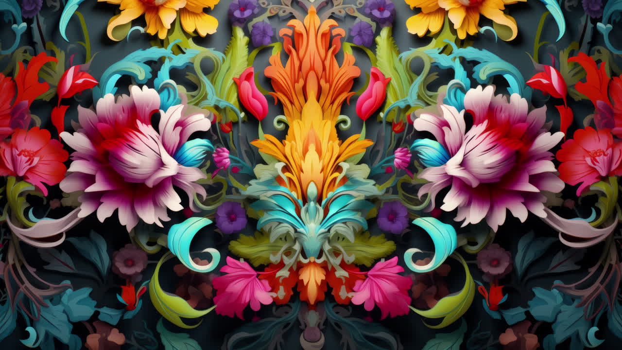 꽃과 함께 만든 벽지