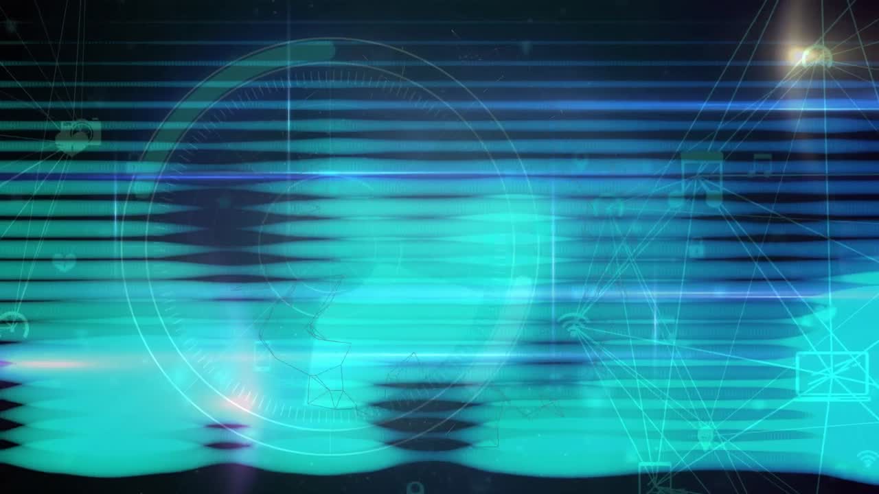 연결 네트워크를 통해 범위 스캐닝의 애니메이션