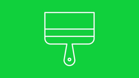 construction green screen white clean large paint brush