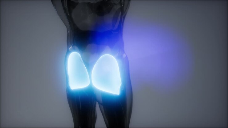 gluteus maximus - muscoli delle gambe animazione anatomica