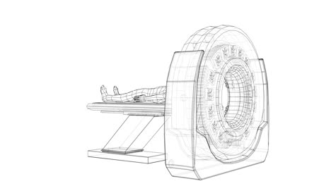 mri, magnetic resonance imaging machine scanning patient inside