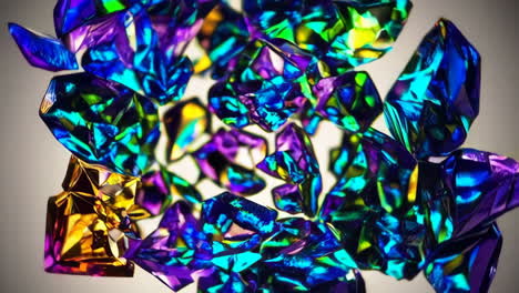 vibrant iridescent gems abstract