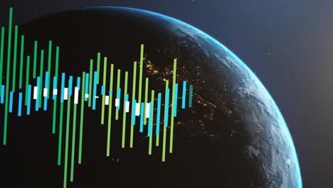 Animation-of-financial-data-processing-over-globe