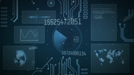 Animation-of-scope-scanning,-numbers-changing-and-data-processing