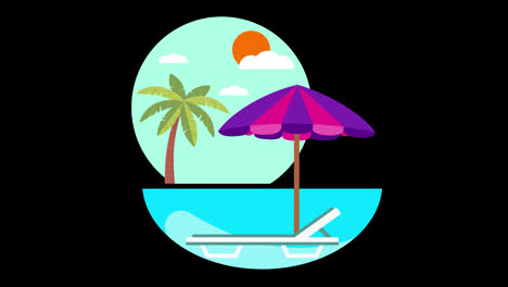 summer-travel-animation-vacations-Tourism-concept-essential-items-for-journey-with-Alpha-Channel.