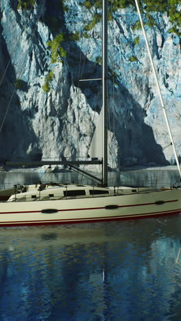 sailboat in a calm cove