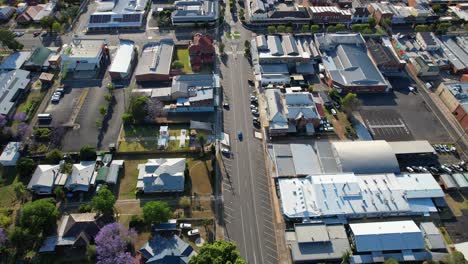 barker street lined with establishments in casino town, nsw, australia