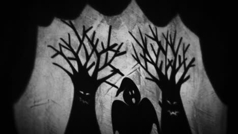 spooky shadow puppets of trees