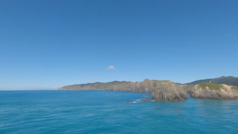 eroded cliffs at the entrance to tory channel