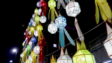 Lanterns-hanging-under-a-bridge