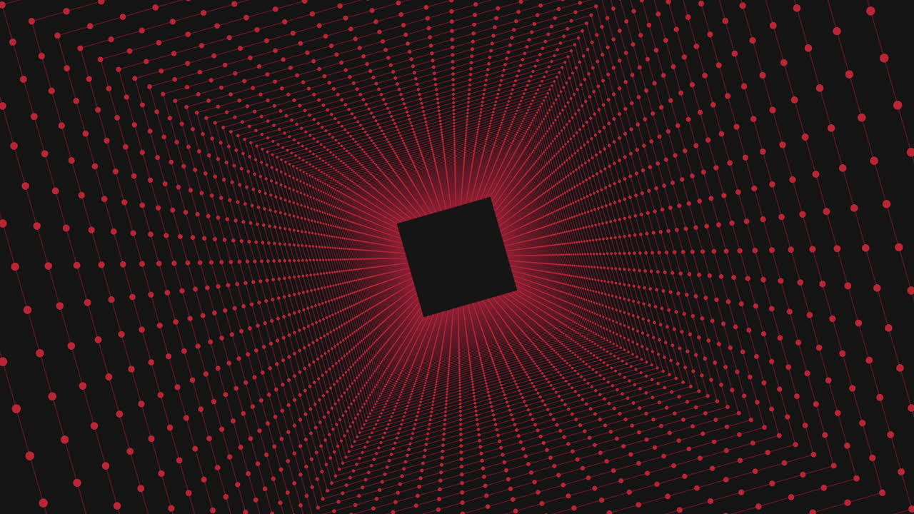 patrón abstracto negro y rojo con forma cuadrada y diseño punteado