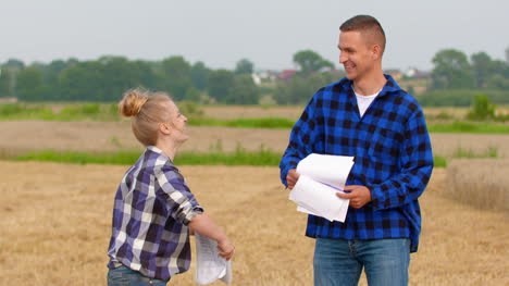 Agriculture-Business-Two-Farmers-Are-Arguing-At-Farm