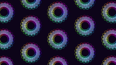 Rainbow-abstract-flowers-pattern-on-black-gradient