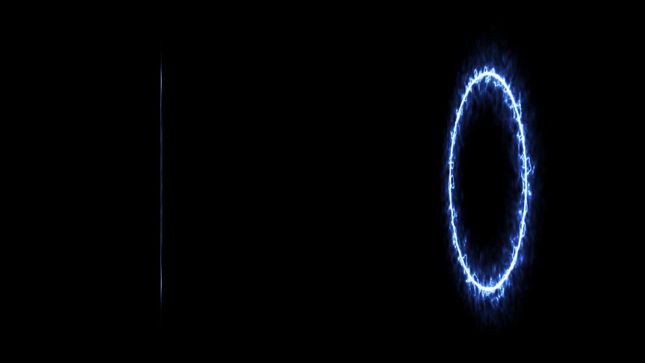 anillo azul brillante animación eléctrica gráficos de movimiento