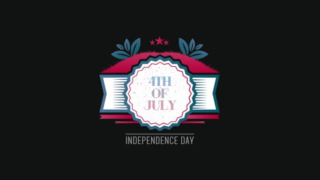 4 de julio, día de la independencia texto en la pancarta
