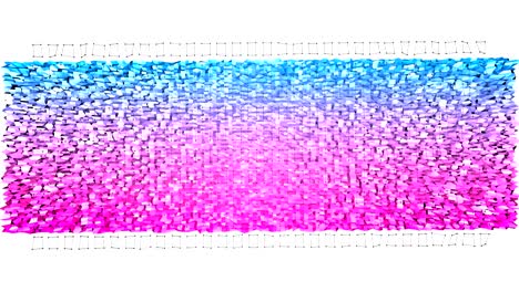 animación de fondo de baja poli 4k en bucle. animación 3d sin costuras en estilo moderno geométrico de baja poli con colores de gradiente. fondo rojo azul simple creativo con cuadrícula. v 3 plano con espacio de copia
