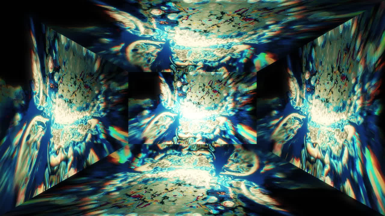 Abstract Digital Tunnel of Light and Distortion