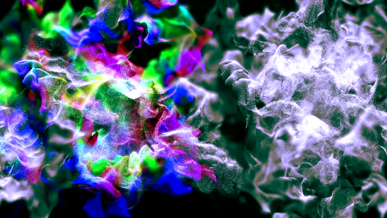 destellos coloridos al azar, hermosa animación de partículas, bucle