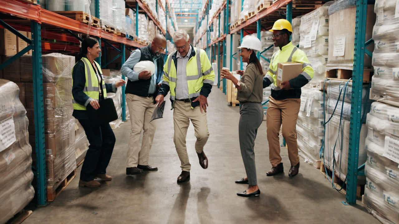 Warehouse team inspection