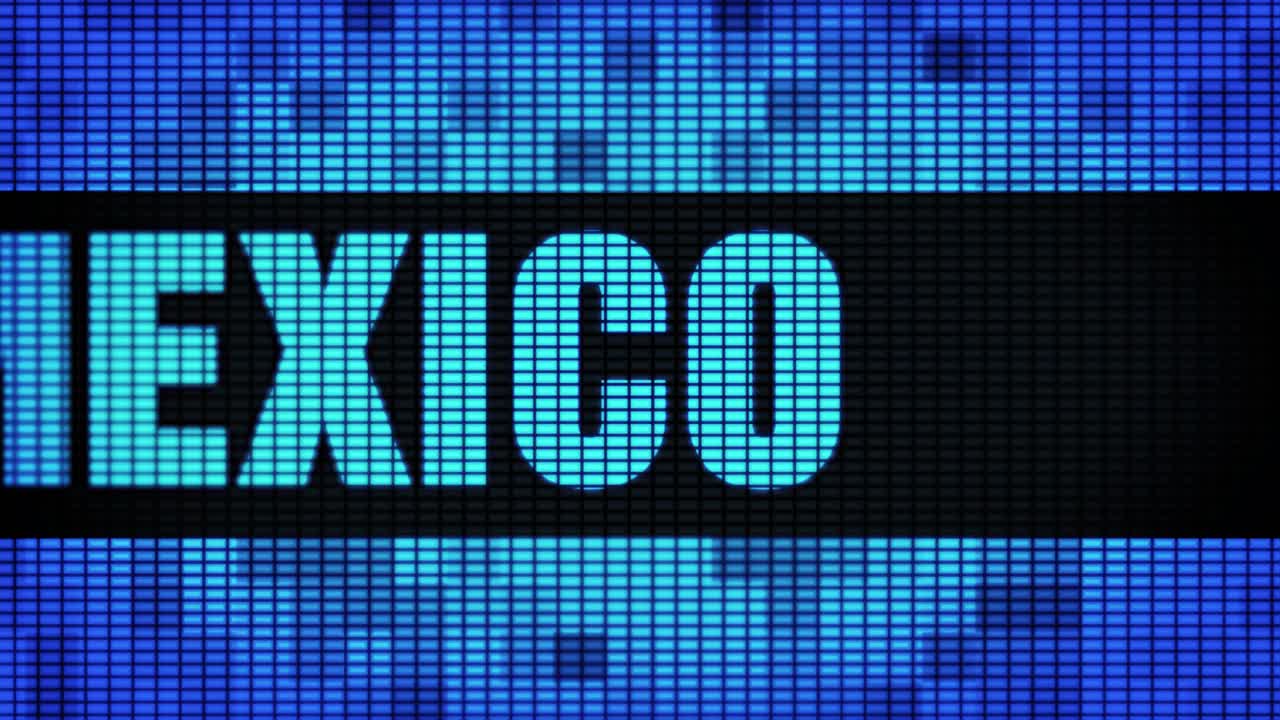 Digital Display Showing Mexico