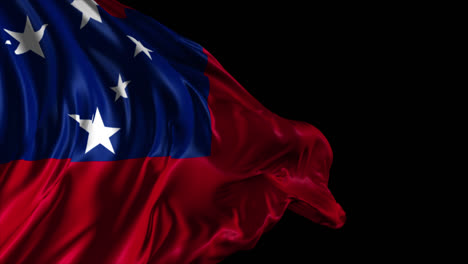 la bandera de samoa agitando