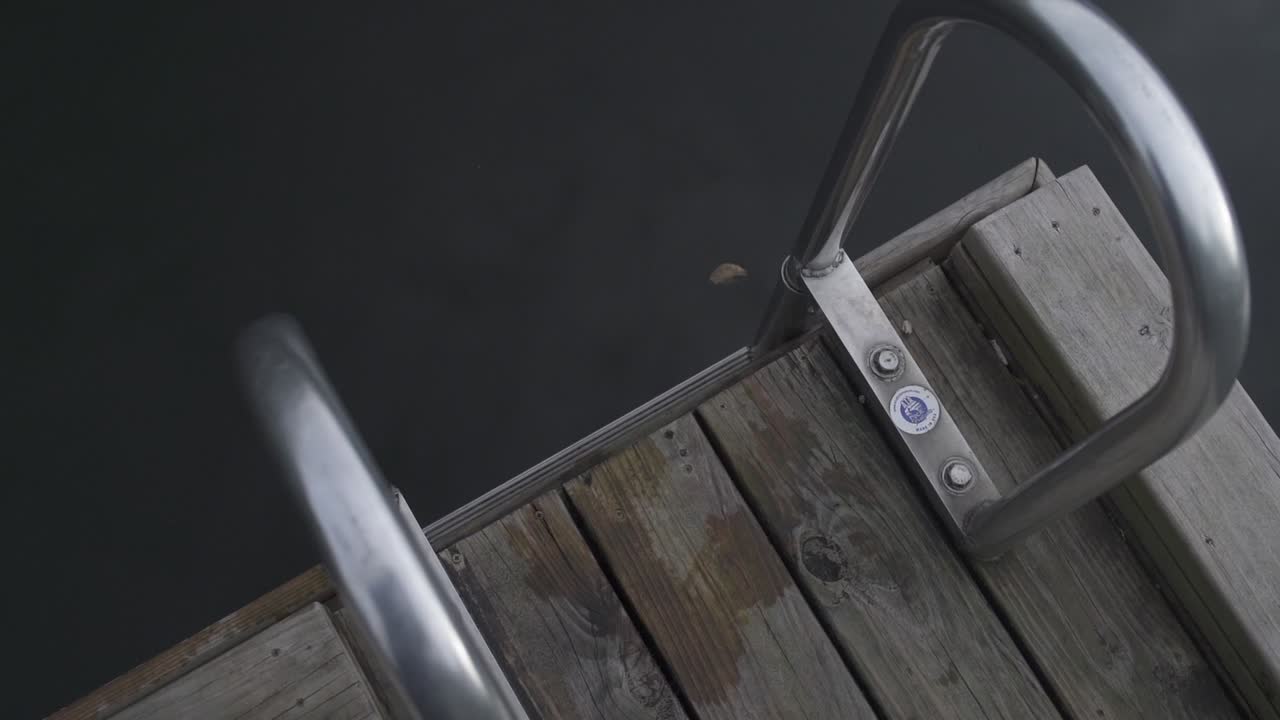 top down shot at the end of a dock