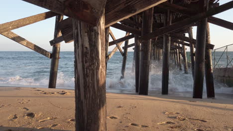 Under-Seal-Beach,-California-pier