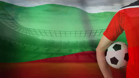 soccer-player-and-bulgarian-flag-against-football-stadium