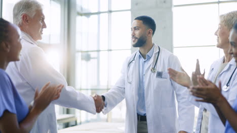 Meeting,-clapping-or-doctors-shaking-hands