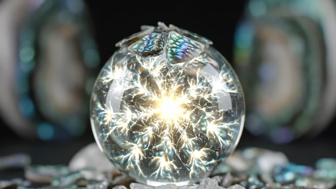 Crystal Ball with Iridescent Details